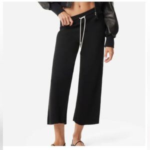 Mate The Label Organic Thermal Wide Leg Pant in Black
